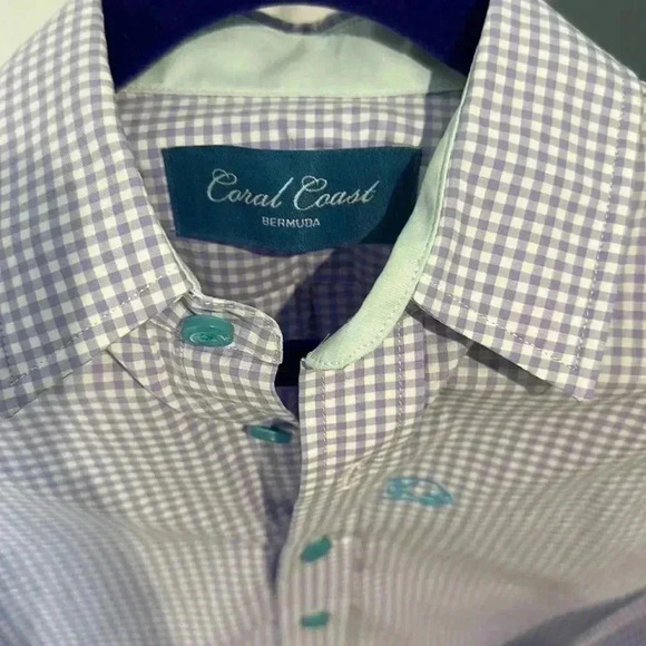 CORAL COAST BERMUDA button down shirt boys size 12 - Picture 3 of 5